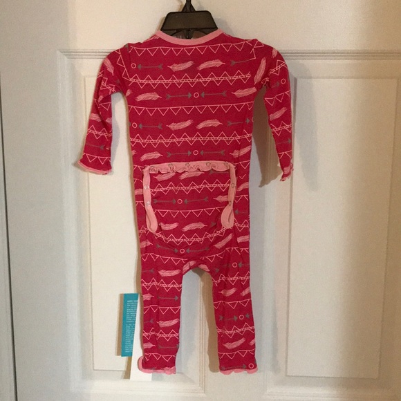 NWT Kickee Pants Print Muffin Ruffle Coverall - Picture 2 of 8